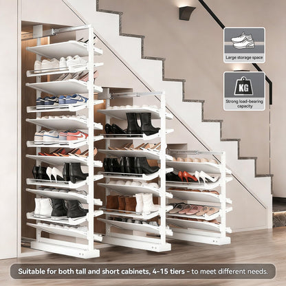 Adjustable Pull Out Shoe Rack Organizer