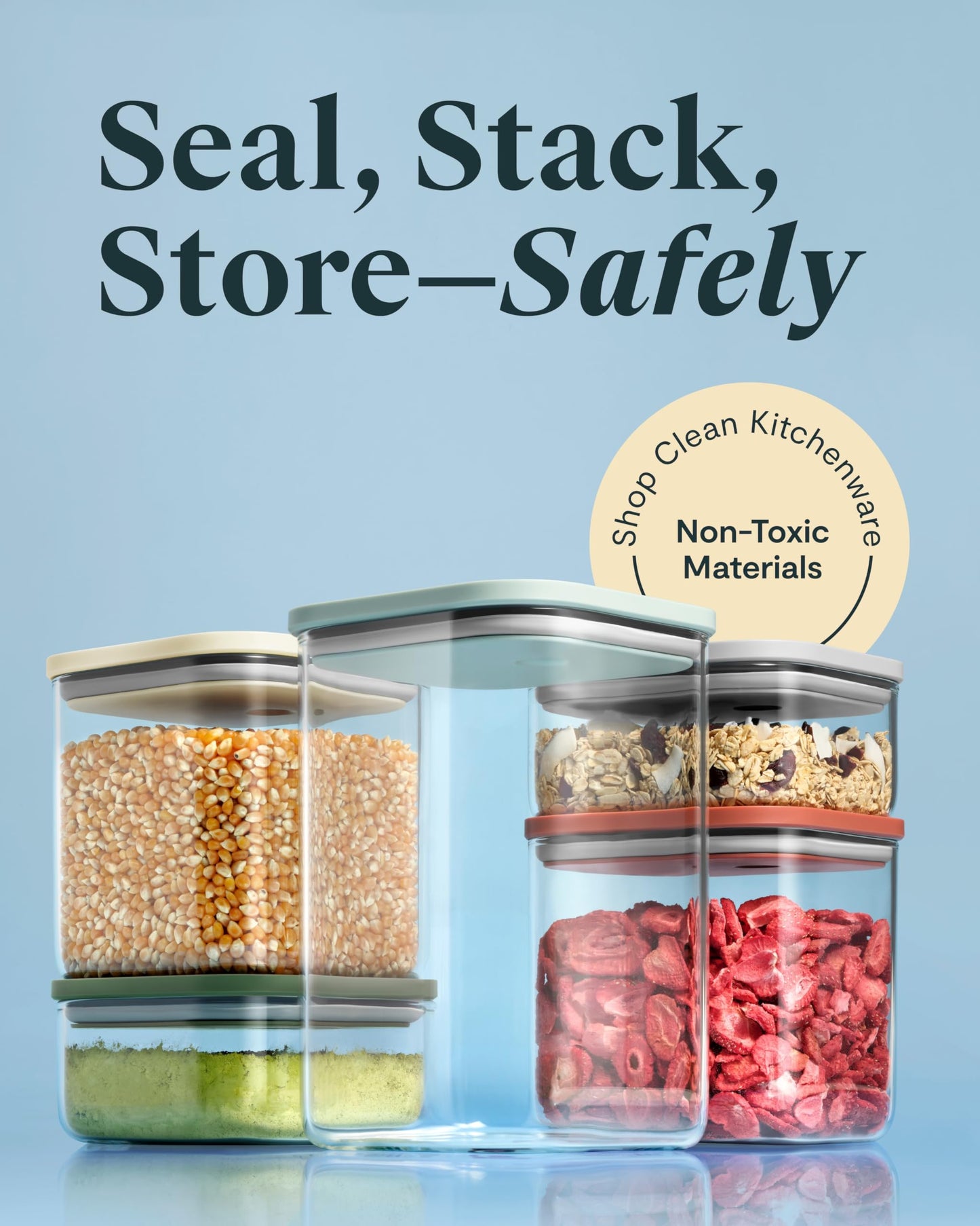 Glass Airtight Food Storage Containers with Lids