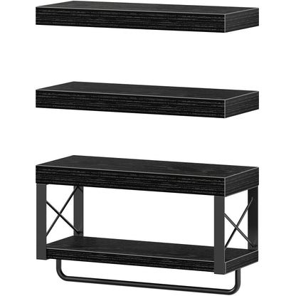 Floating Bathroom Shelves Over Toilet Storage