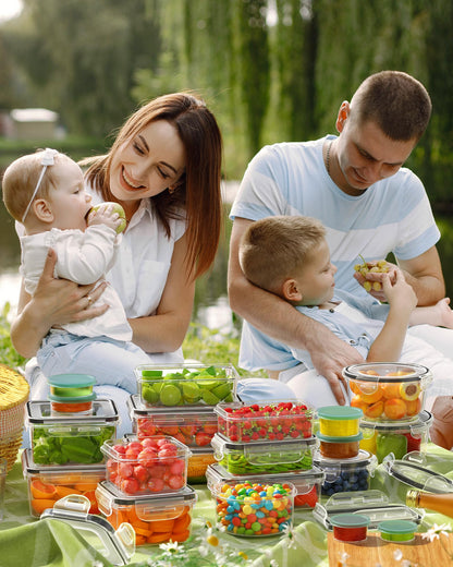Food Storage Containers Set for Kitchen Organization