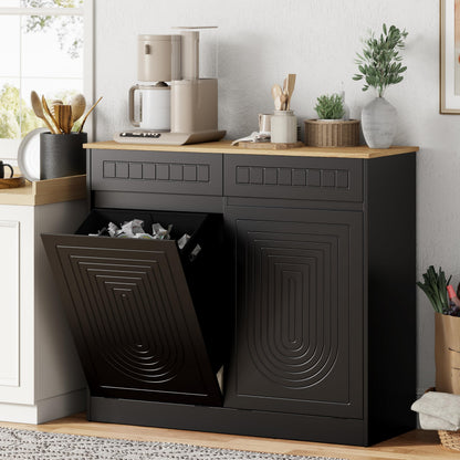 Double Tilt Out Laundry Hamper Cabinet