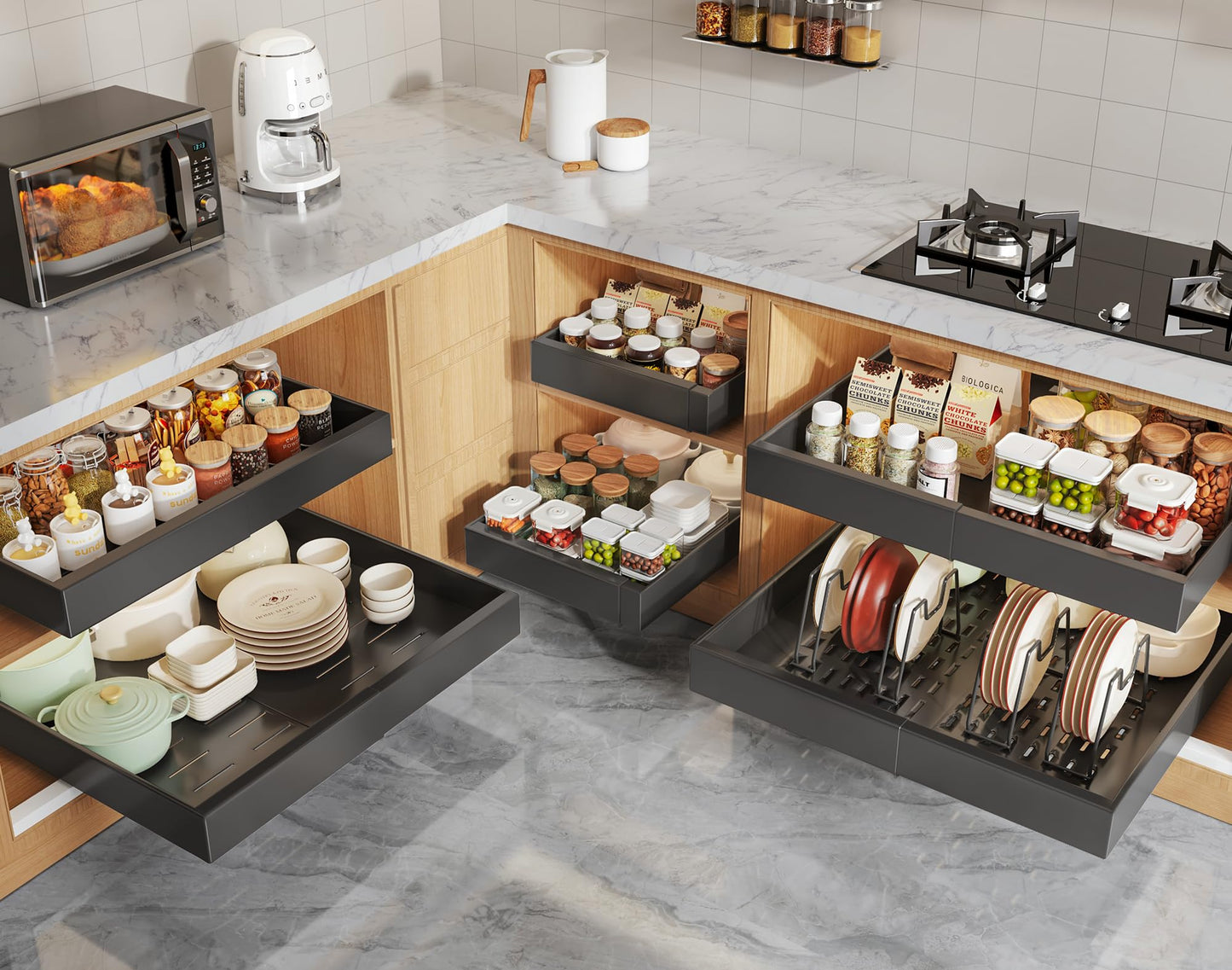 Pull Out Cabinet Organizer Drawer
