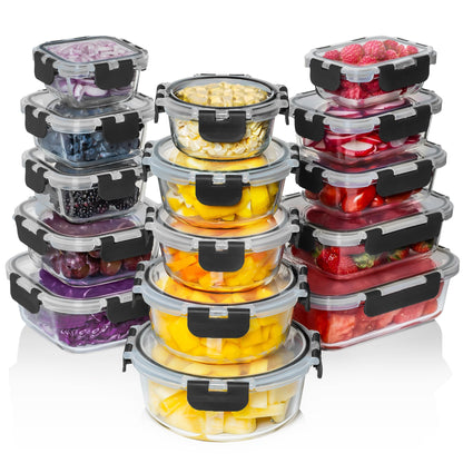 Glass Food Storage Containers Set with Lids
