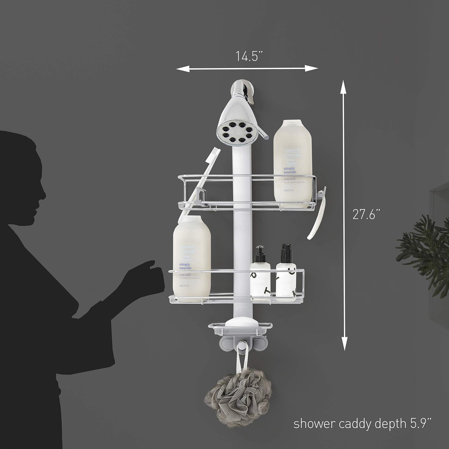 Adjustable Shower Caddy Organizer