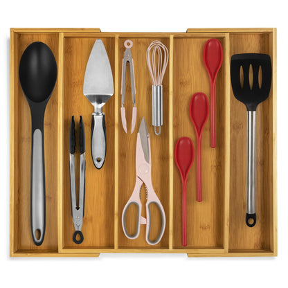 Purawood Bamboo Drawer Organizer