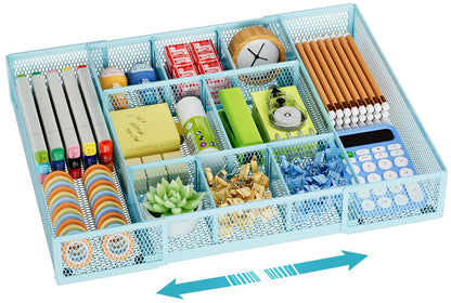 Expandable Drawer Organizer with Adjustable Compartments