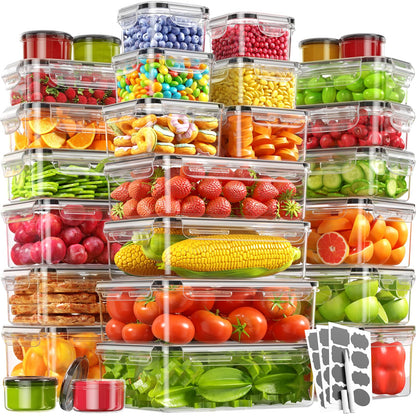Food Storage Containers Set for Kitchen Organization