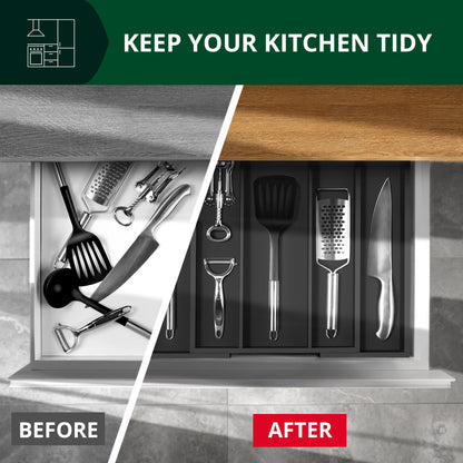 Bamboo Kitchen Drawer Organizer Tray