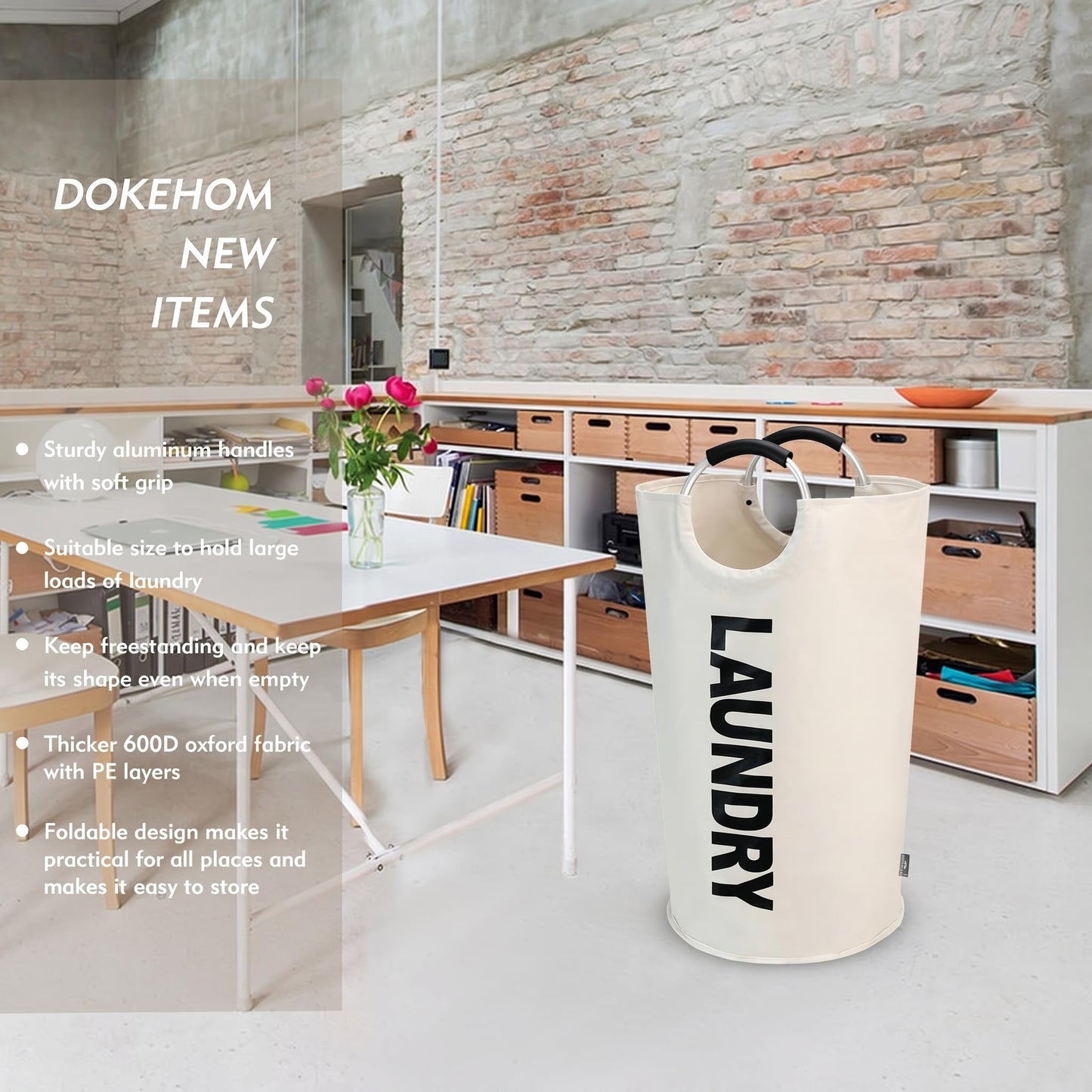 Large Collapsible Laundry Hamper Basket