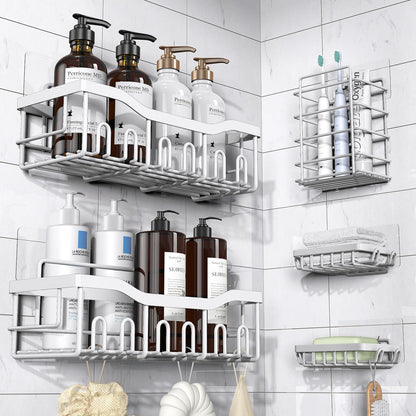 Adhesive Stainless Steel Shower Caddy Organizer