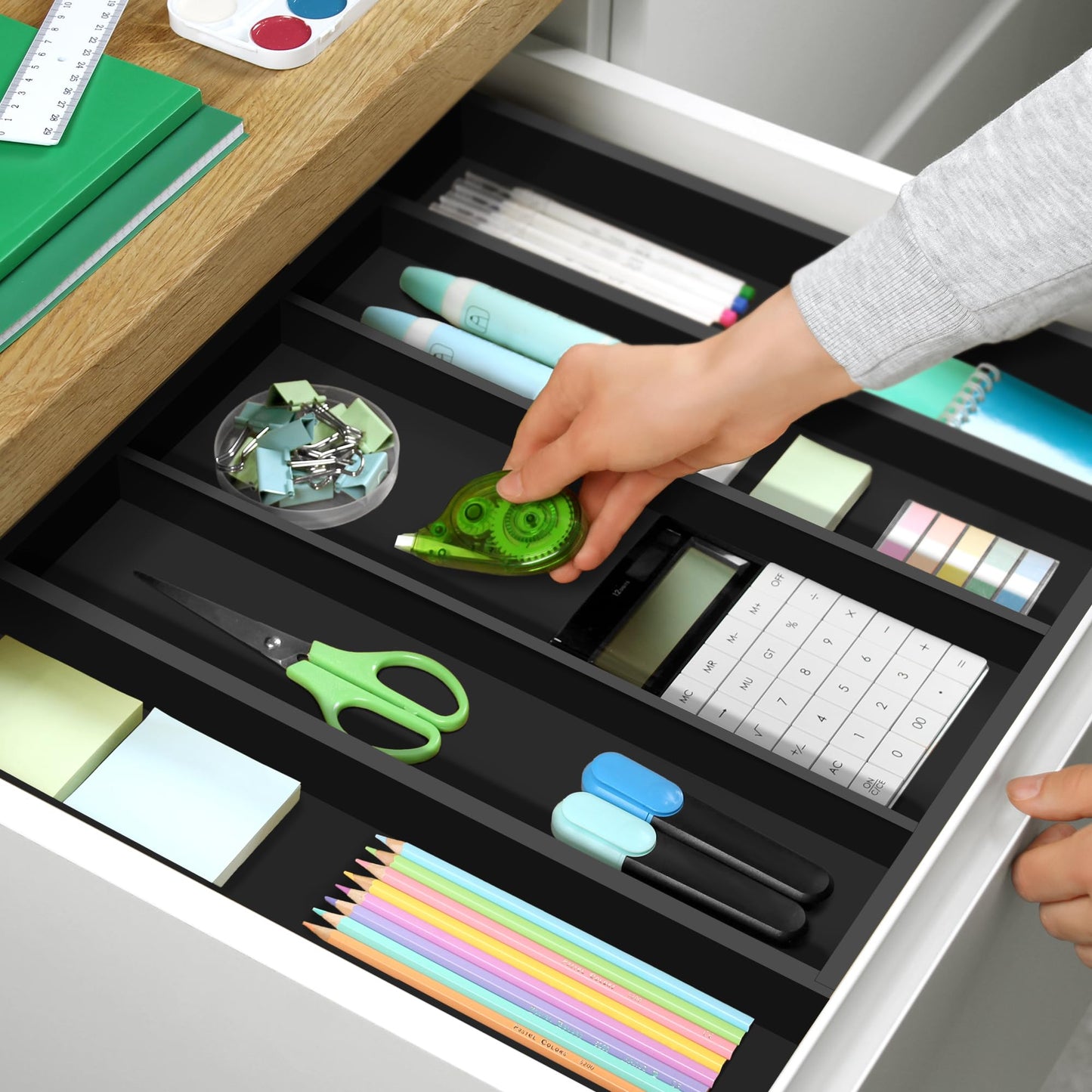 Bamboo Kitchen Drawer Organizer Tray