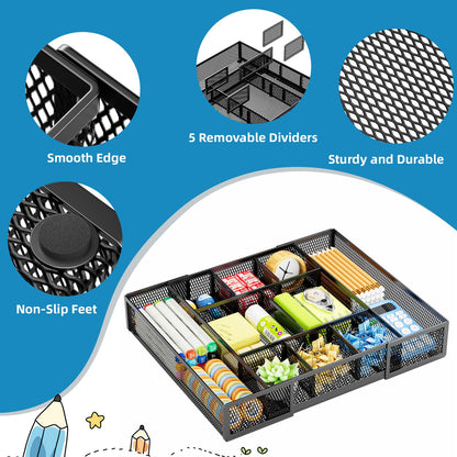 Expandable Drawer Organizer with Adjustable Compartments