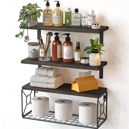 Amada Bathroom Shelves Over Toilet with Storage Basket