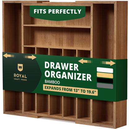 Bamboo Kitchen Drawer Organizer Tray