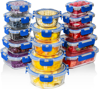 Glass Food Storage Containers Set with Lids