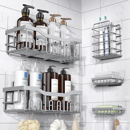 Adhesive Stainless Steel Shower Caddy Organizer