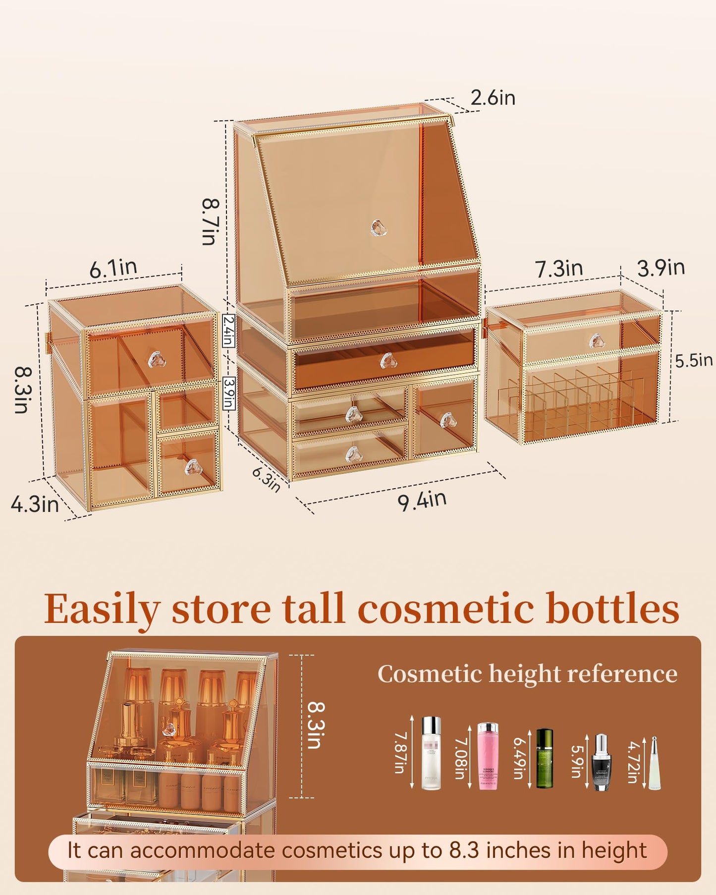 Multi-Functional Cosmetic Display Organizer