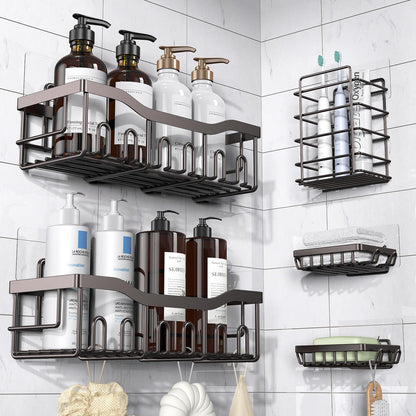 Adhesive Stainless Steel Shower Caddy Organizer