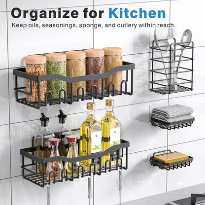 Adhesive Stainless Steel Shower Caddy Organizer
