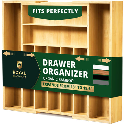 Bamboo Kitchen Drawer Organizer Tray