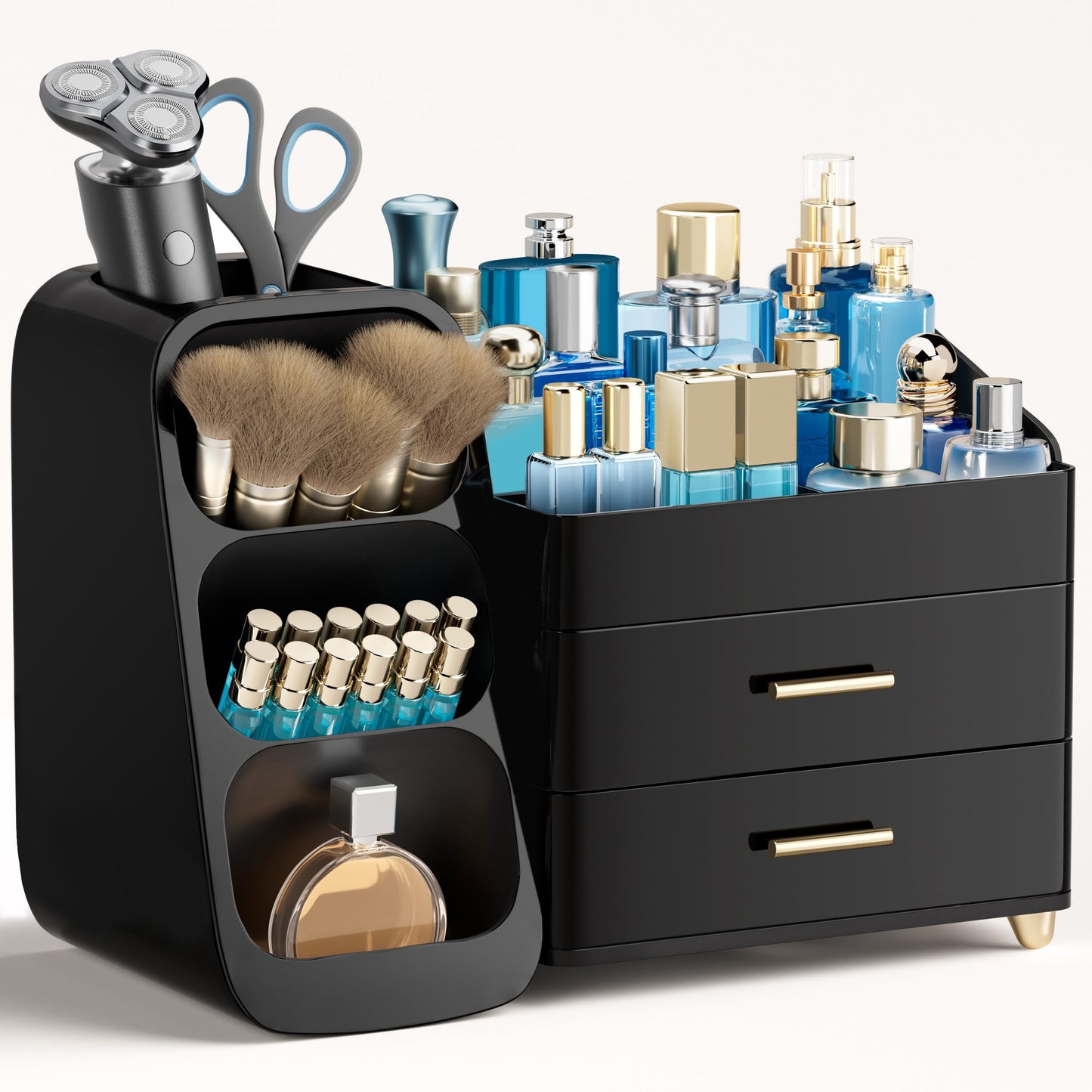 Makeup Organizer with Brush Holder for Vanity