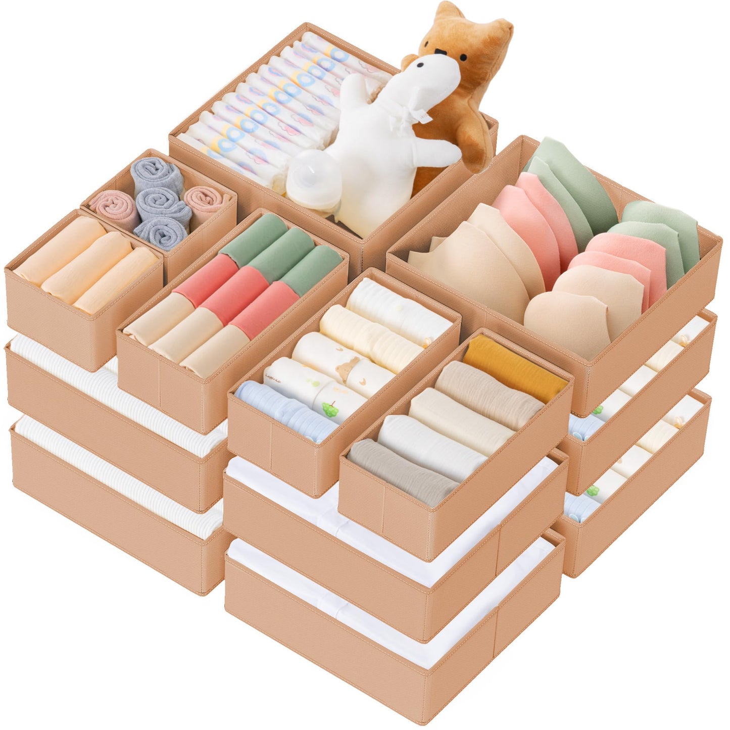 Criusia 10 Pack Drawer Organizer Clothes