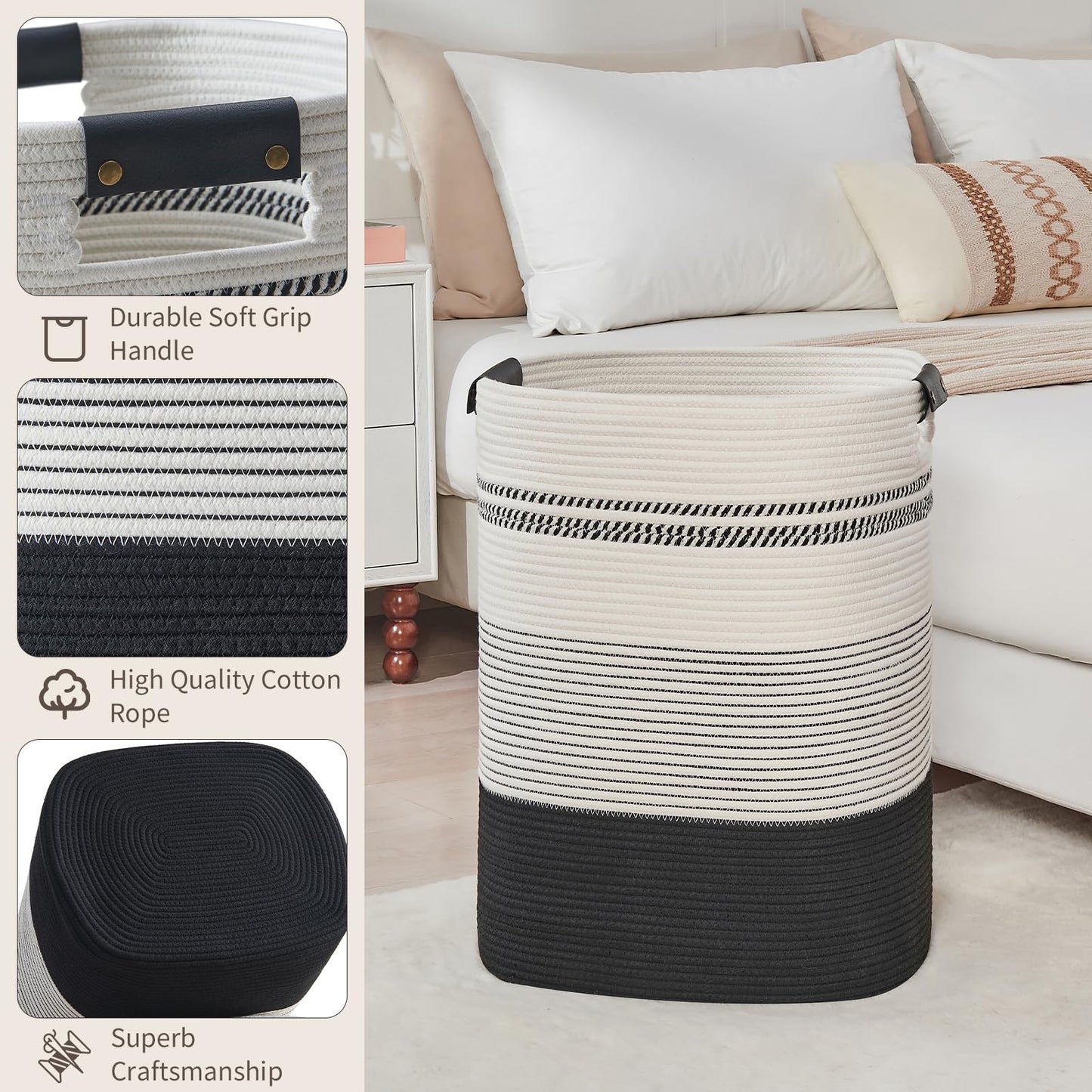 Large Laundry Basket with Handles