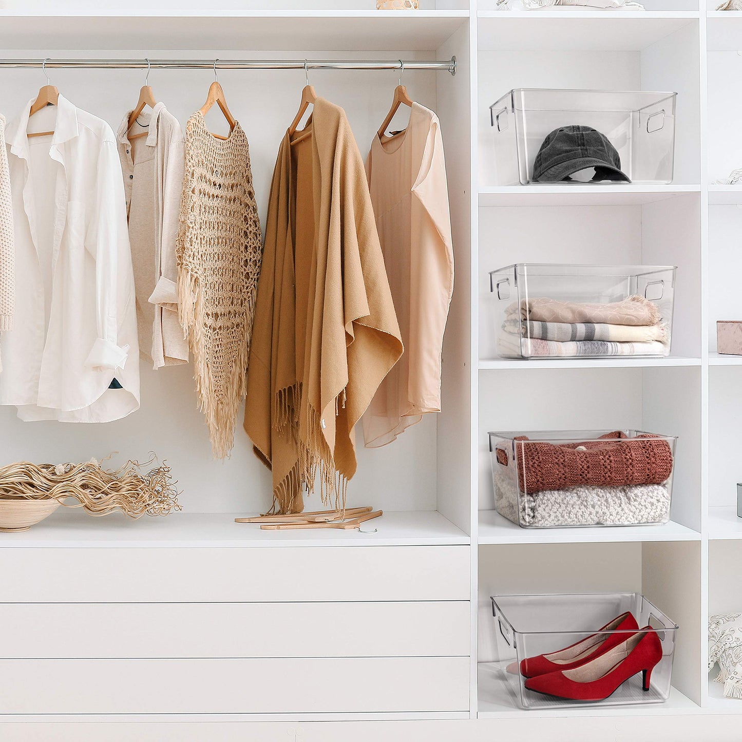 Clear Storage Bins for Home Organization